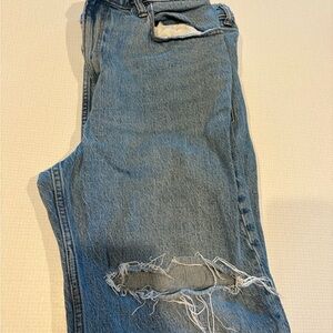 Abercrombie & Fitch Distressed Blue Denim Jeans